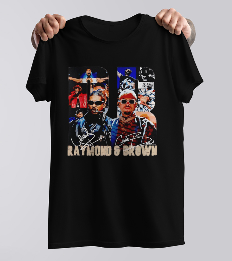 Usher Raymond Chris Brown Raymond And Brown Tour Signatures Sunglasses T-Shirt