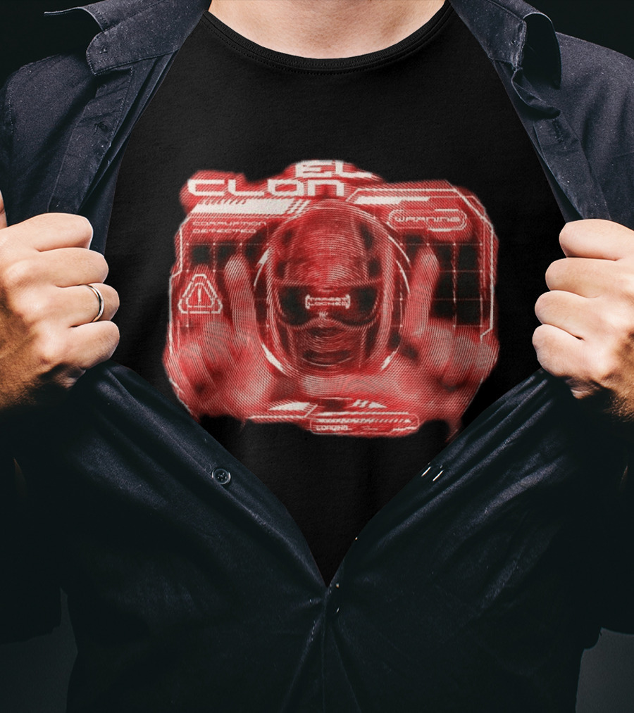 El Clon Warning Corruption Detected Red Alert Image T-Shirt