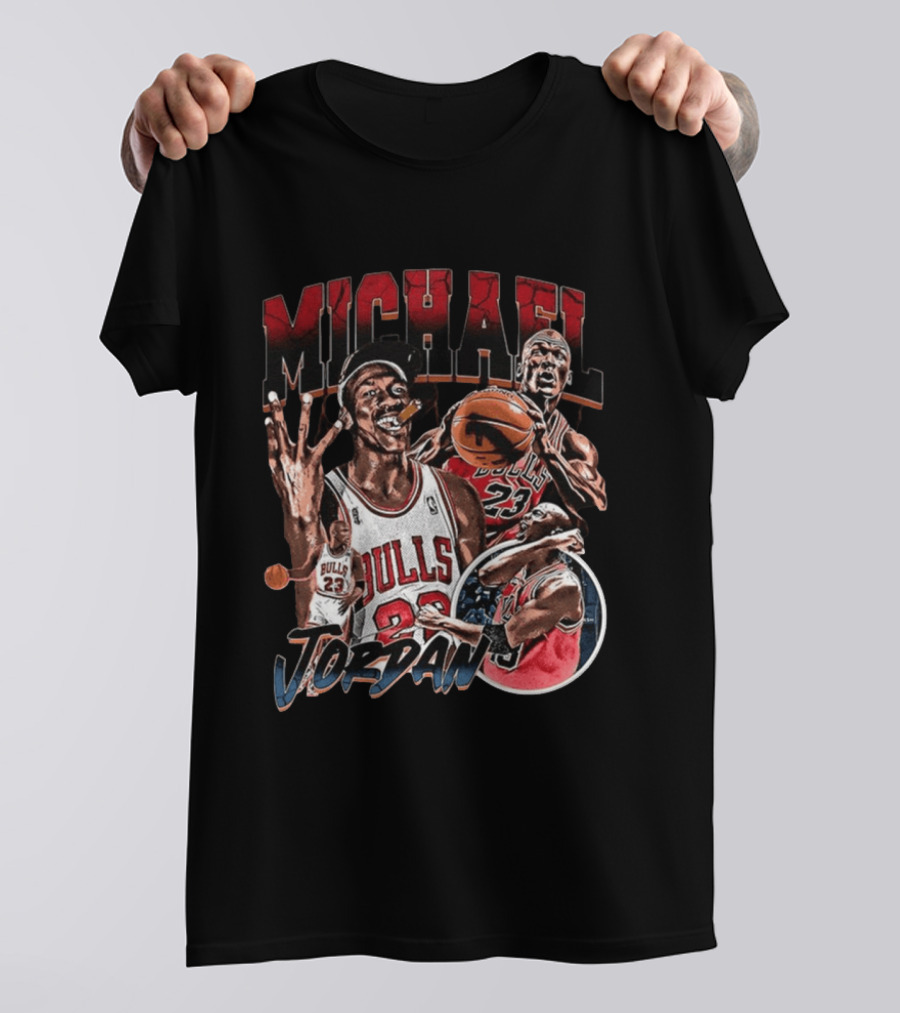 Michael Jordan Chicago Bulls NBA 90's Basketball Legend 23 T-Shirt