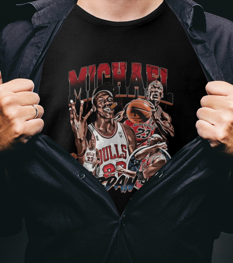 Michael Jordan Chicago Bulls NBA 90's Basketball Legend 23 T-Shirt