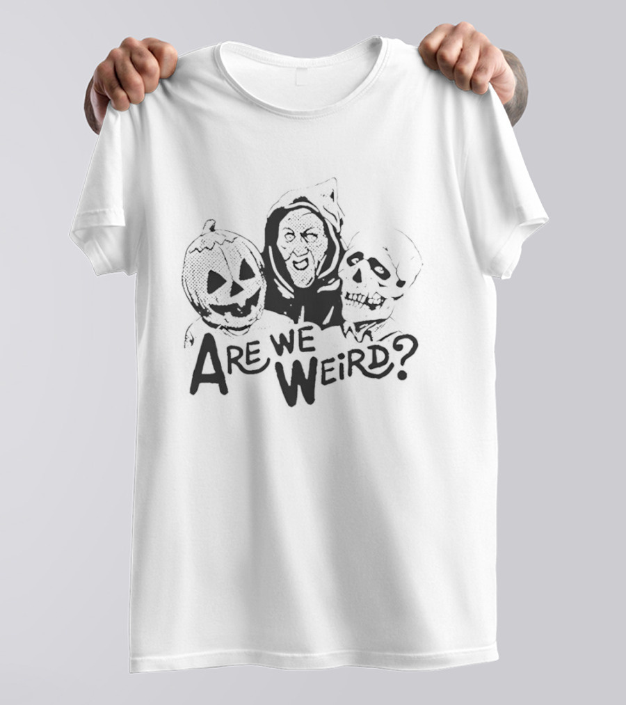 Are We Weird Halloween Pumpkin Skeleton Grim Reaper T-Shirt