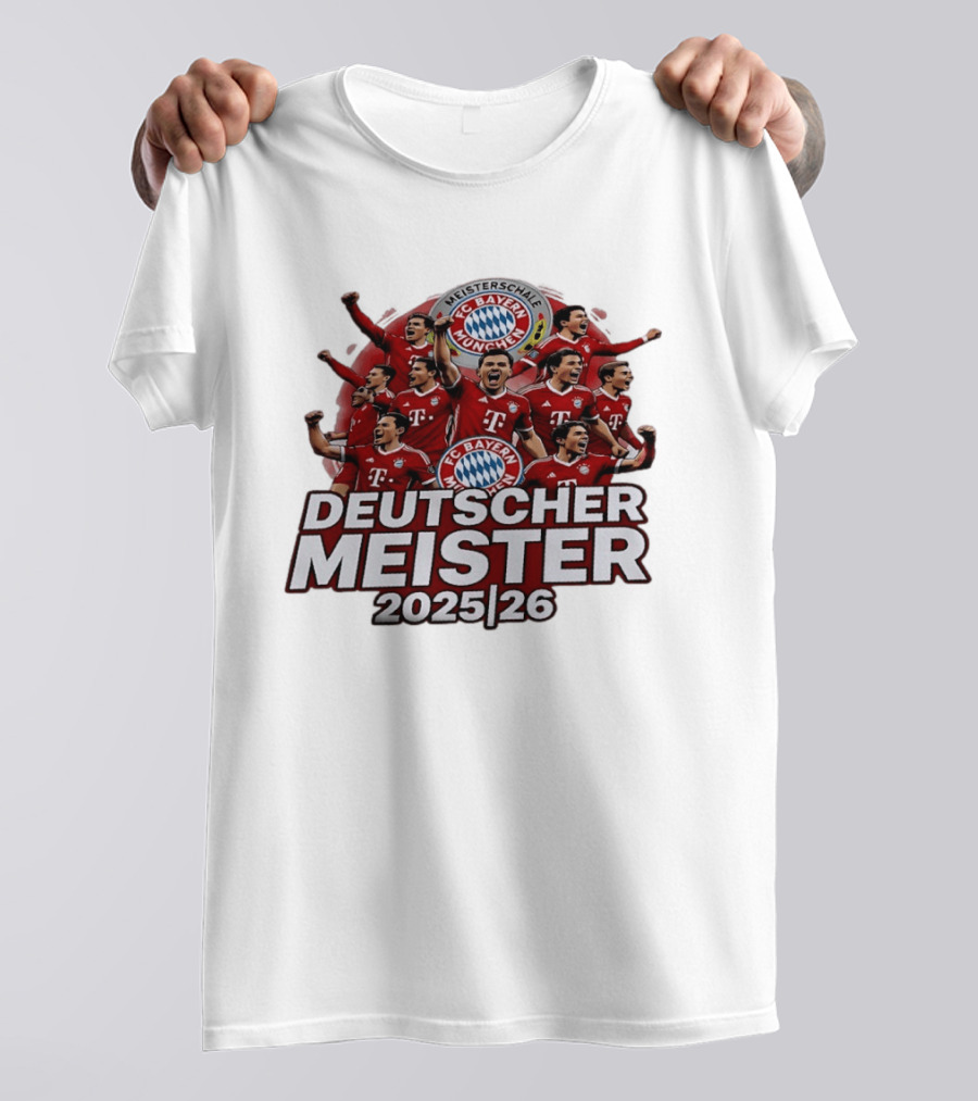 FC Bayern Munich Deutscher Meister 2025 2026 Celebration T-Shirt