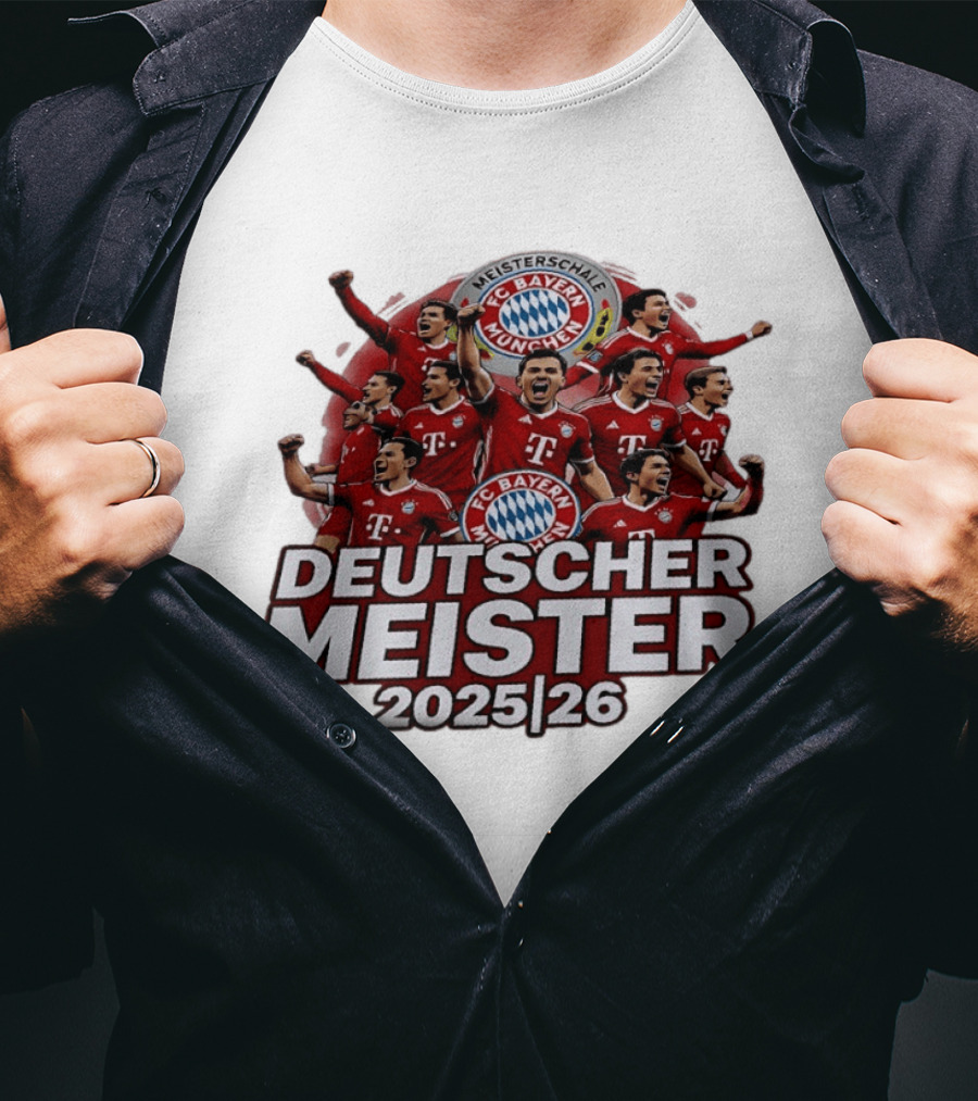 FC Bayern Munich Deutscher Meister 2025 2026 Celebration T-Shirt