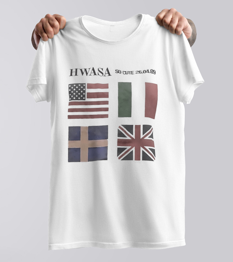 Hwasa USA Italy Sveriges British Flags T-Shirt