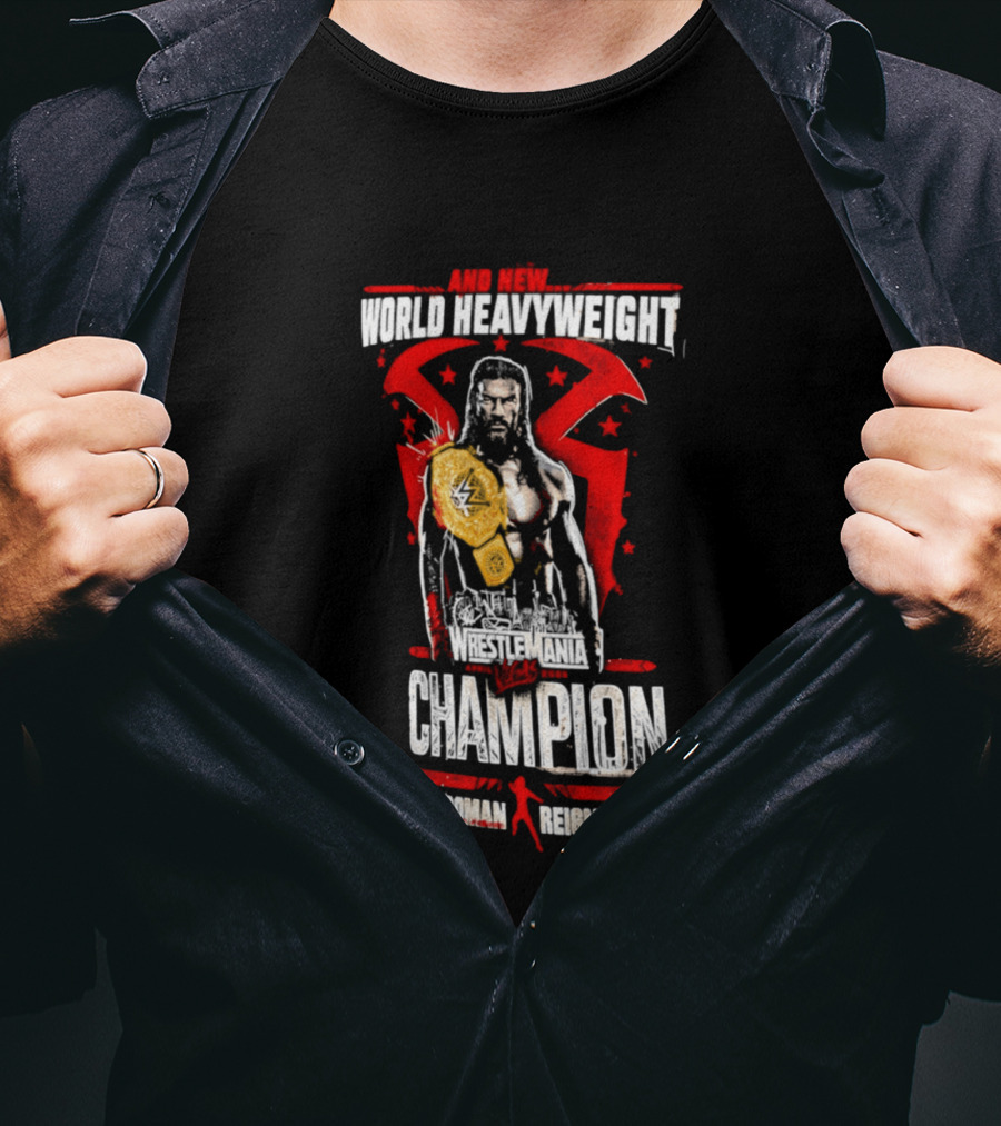Roman Reigns WrestleMania 42 And New World Heavyweight Champion T-Shirt