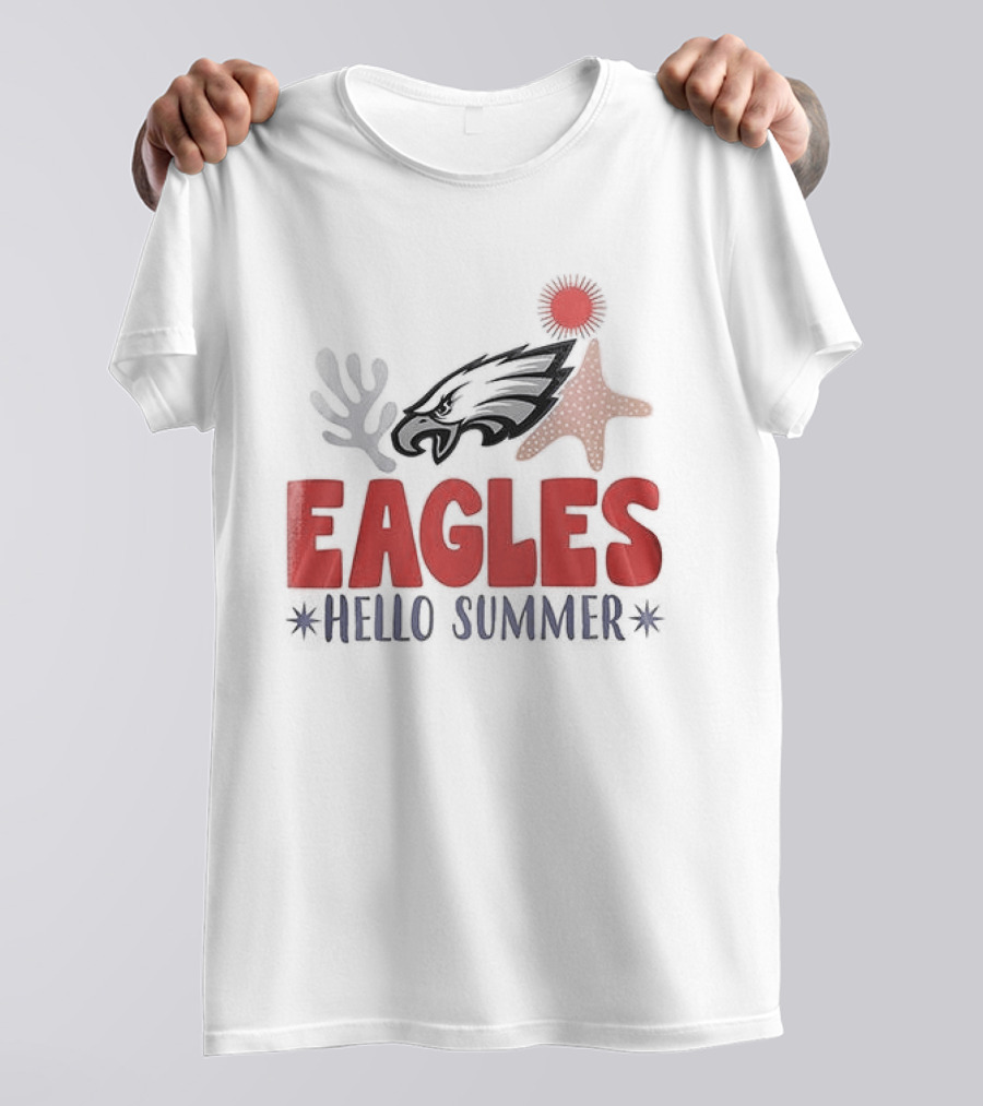 Philadelphia Eagles Hello Summer Tropical Vibes T-Shirt