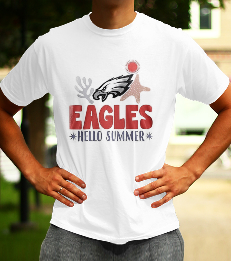Philadelphia Eagles Hello Summer Tropical Vibes T-Shirt