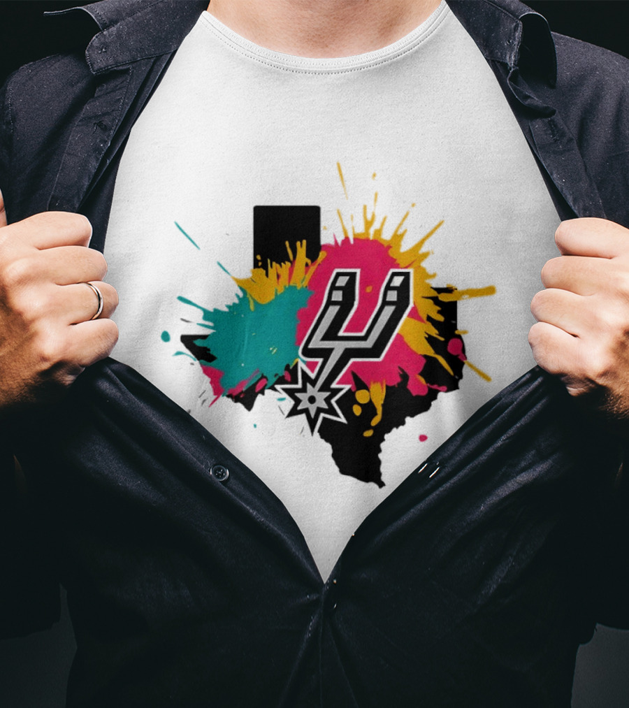 San Antonio Spurs Texas Colors Black NBA Basketball 2026 T-Shirt