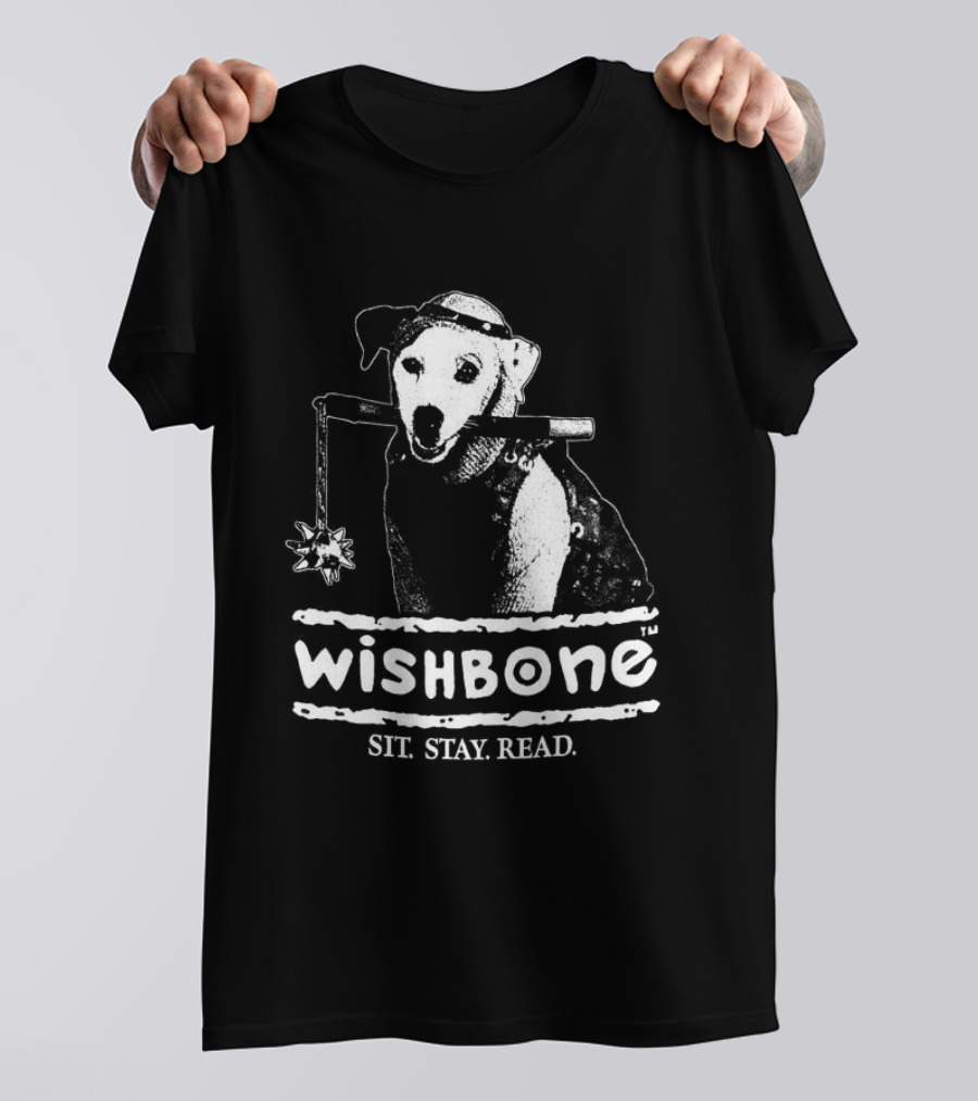 Wishbone Sit Stay Read Dog 1990 T-Shirt