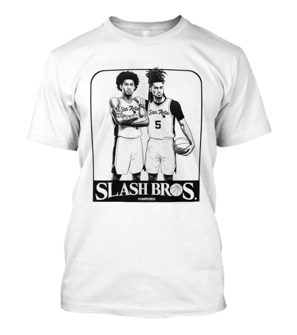 Stephon Castle Dylan Harper San Antonio Spurs Slash Bros Basketball Legends T-Shirt