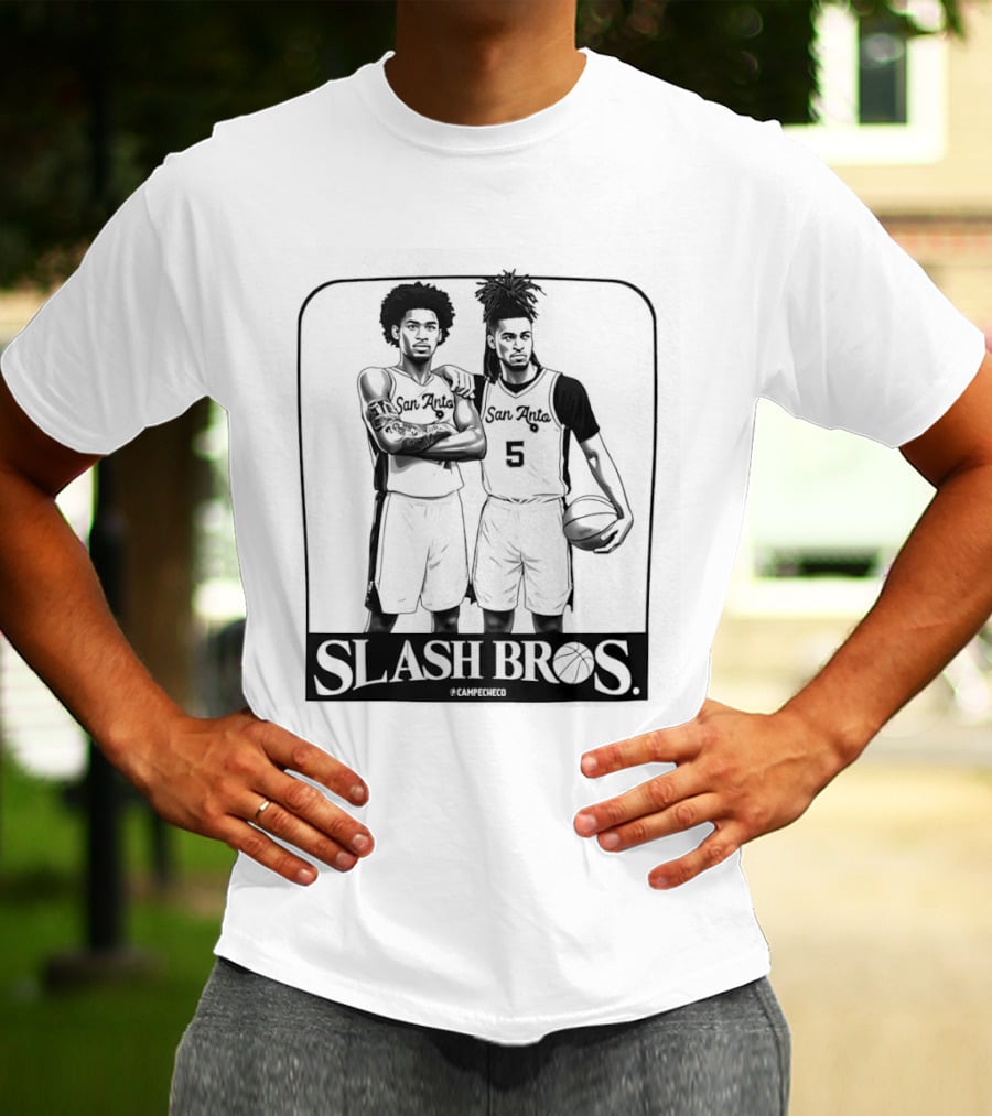 Stephon Castle Dylan Harper San Antonio Spurs Slash Bros Basketball Legends T-Shirt