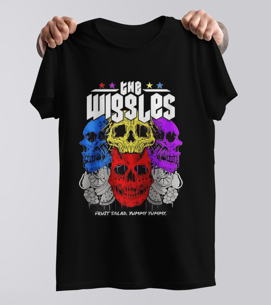 The Wiggles Fruit Salad Yummy Yummy Colorful Skull T-Shirt