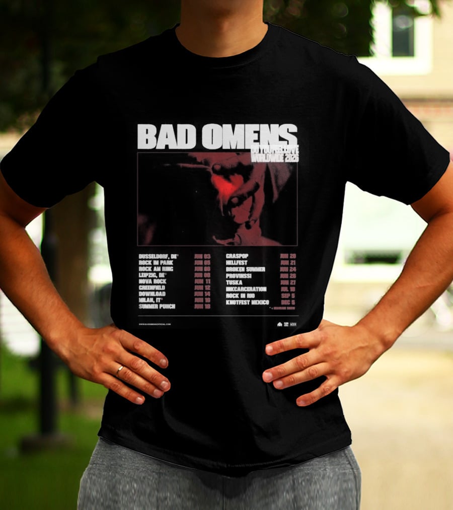 Bad Omens 2026 Worldwide Tour Dates T-Shirt