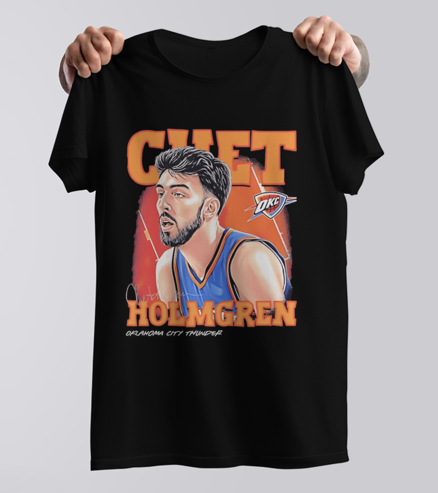 Chet Holmgren OKC Thunder 90s Airbrush T-Shirt