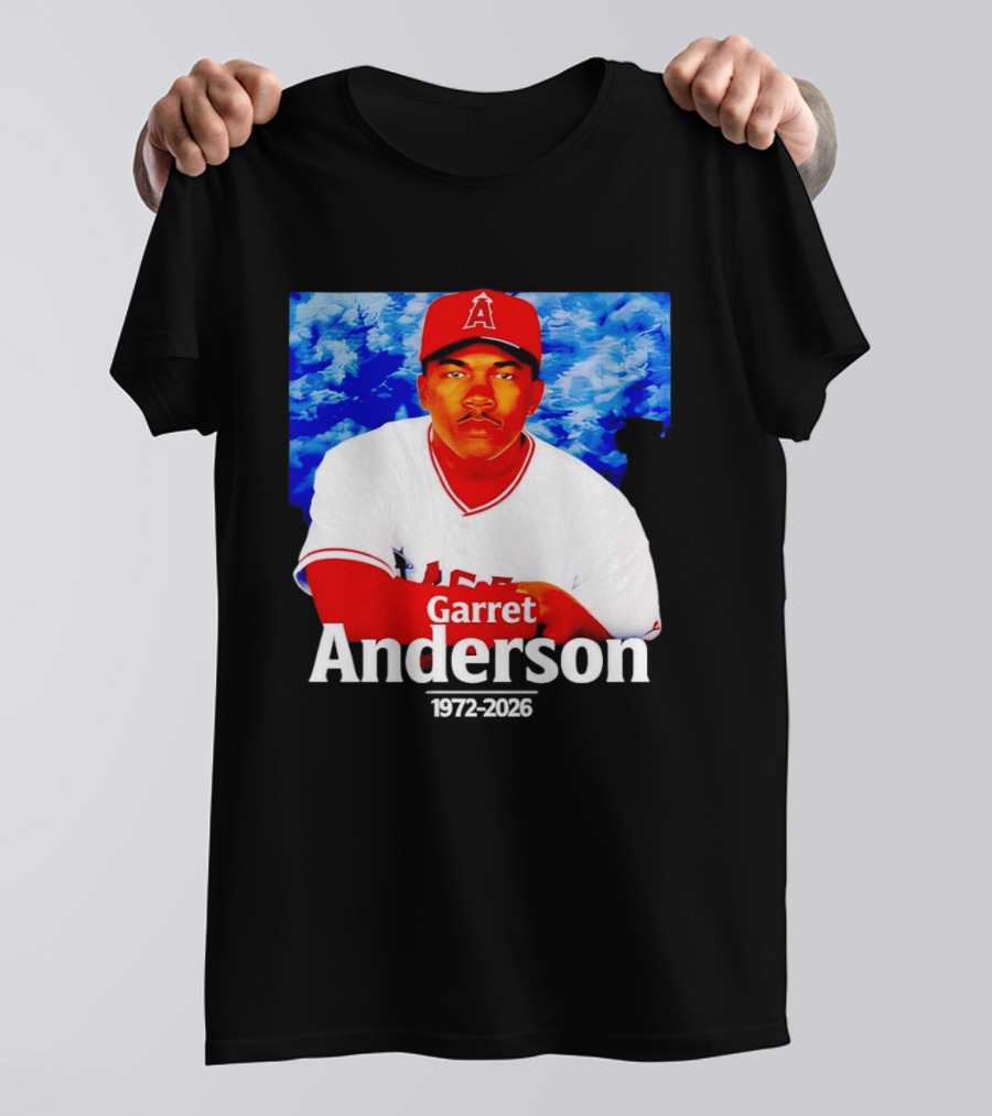 Garret Anderson Angels Tribute Baseball Legend 1972 2026 T-Shirt
