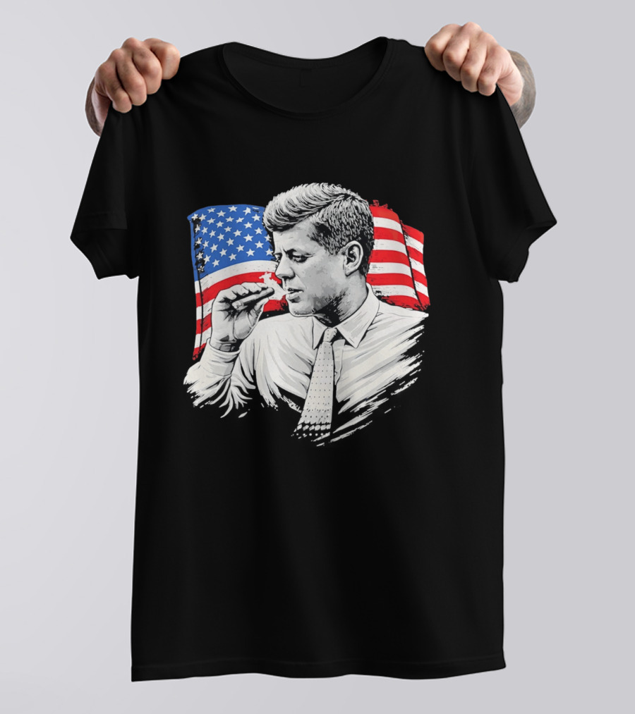 JFK Cigars American Flag 2026 T-Shirt