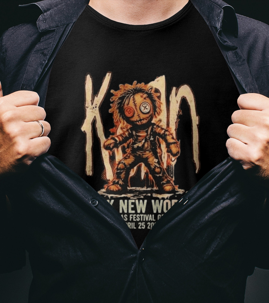 Korn Sick New World Festival 2026 Las Vegas Festival Grounds April 25 Stitch Doll T-Shirt