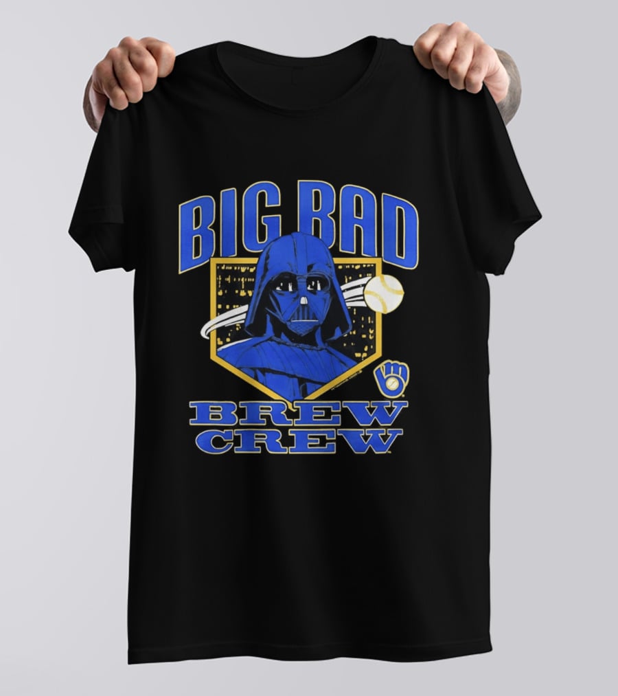 Milwaukee Brewers Big Bad Brew Crew Star Wars Dark Side Baseball T-Shirt