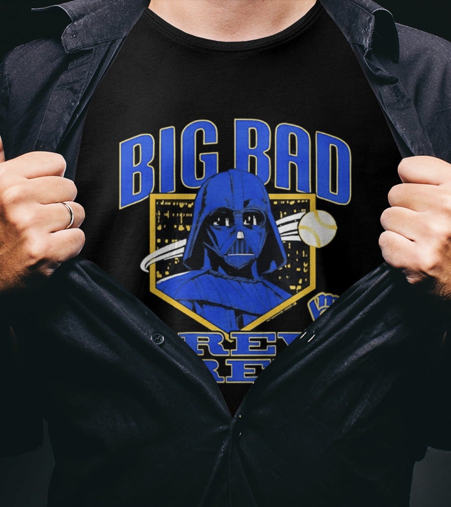 Milwaukee Brewers Big Bad Brew Crew Star Wars Dark Side Baseball T-Shirt