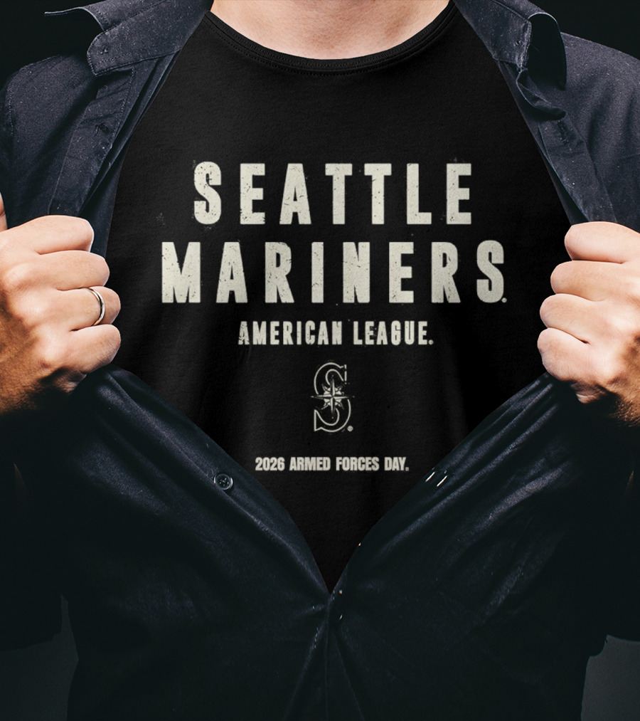 Seattle Mariners American League 2026 Armed Forces Day T-Shirt