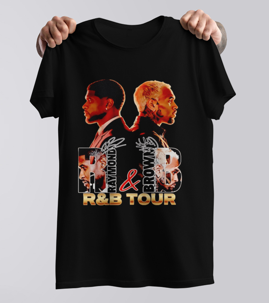 Usher Raymond And Chris Brown R&B Tour Turn One's Back Signature T-Shirt