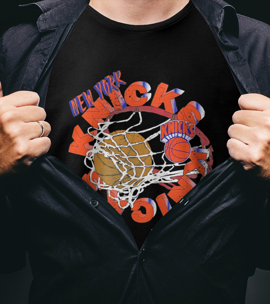 New York Knicks Basketball Net Graphic Text Preschool 2026 T-Shirt