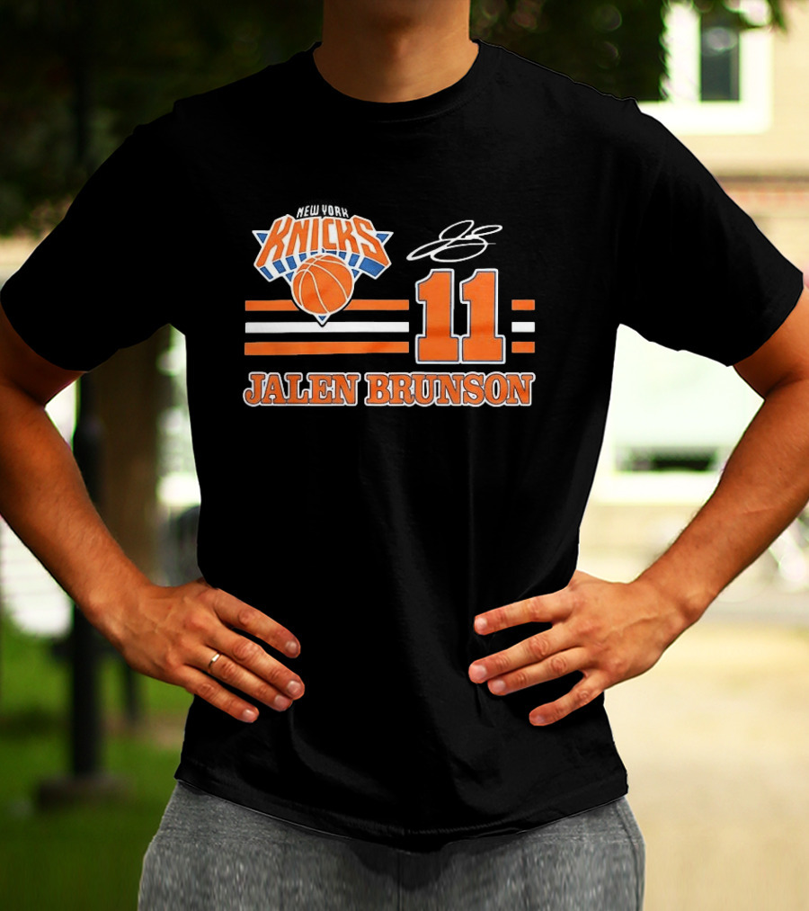 New York Knicks Jalen Brunson Number 11 NBA Basketball T-Shirt