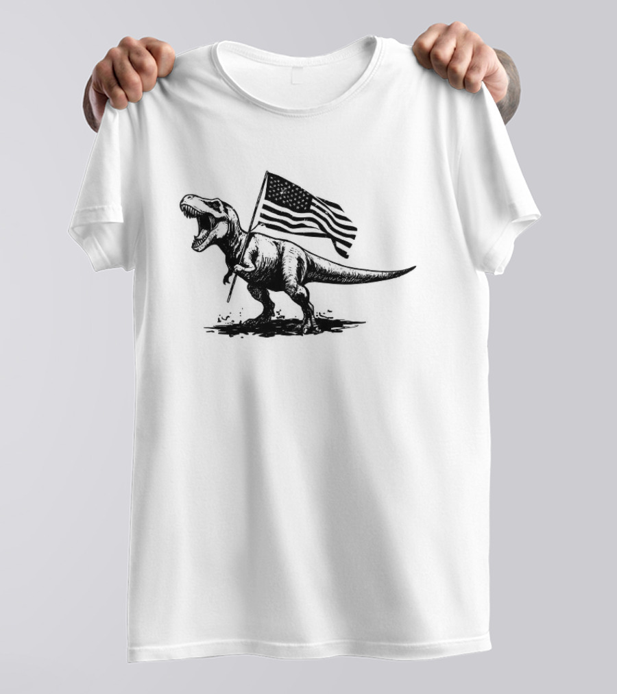 American Rex Holding USA Flag T-Shirt