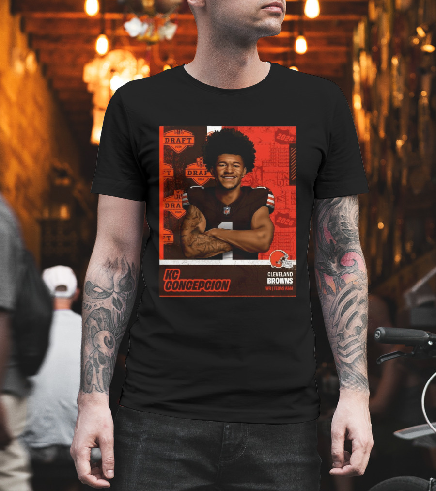 Cleveland Browns WR KC Concepcion 2026 NFL Draft Pick Texas A&M T-Shirt