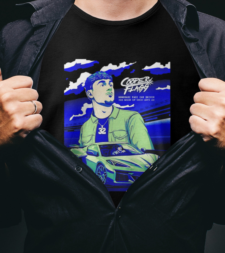 Cooper Flagg 2026 Honorary Pace Car Driver Nascar Cup Series Worth 400 T-Shirt