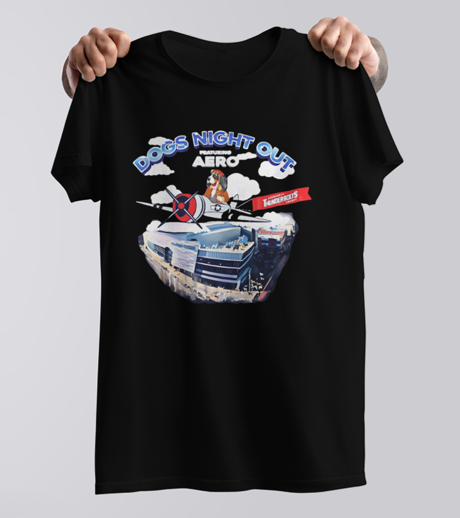 Evansville Thunderbolts Dogs Night Out Featuring Aero Event T-Shirt