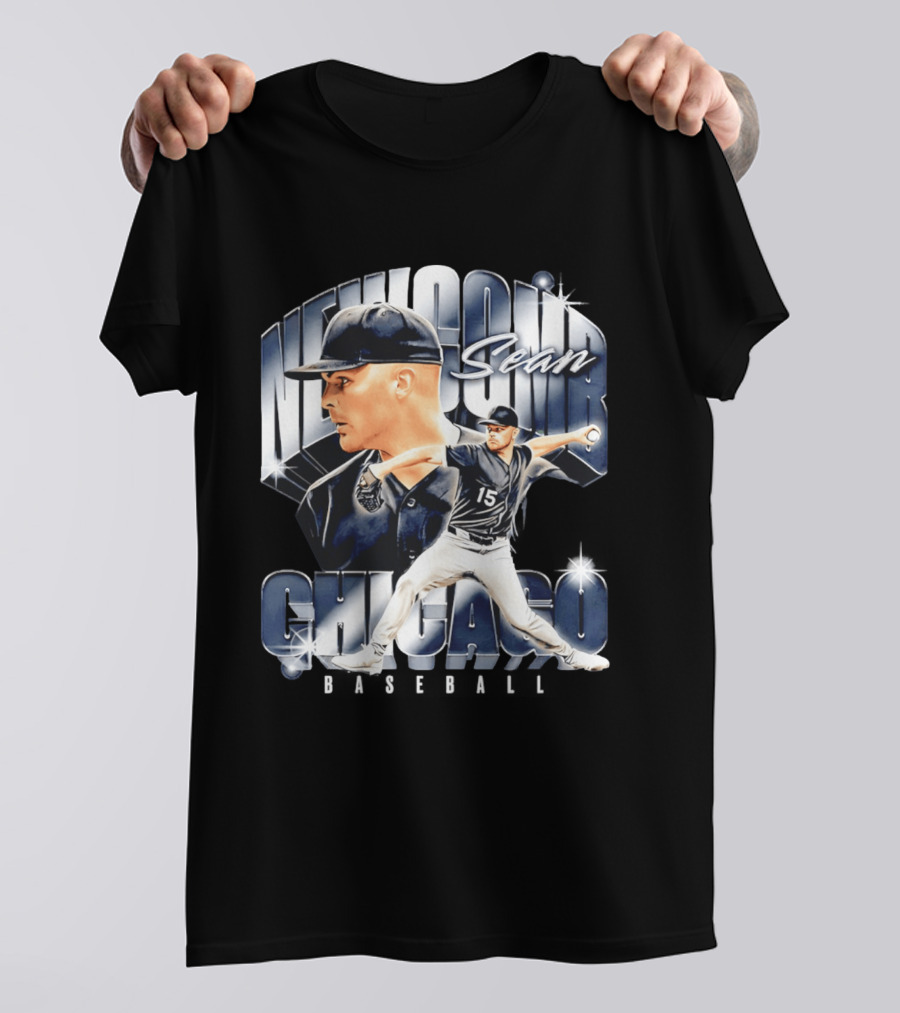 Sean Newcomb Chicago White Sox Pitcher Airbrush T-Shirt