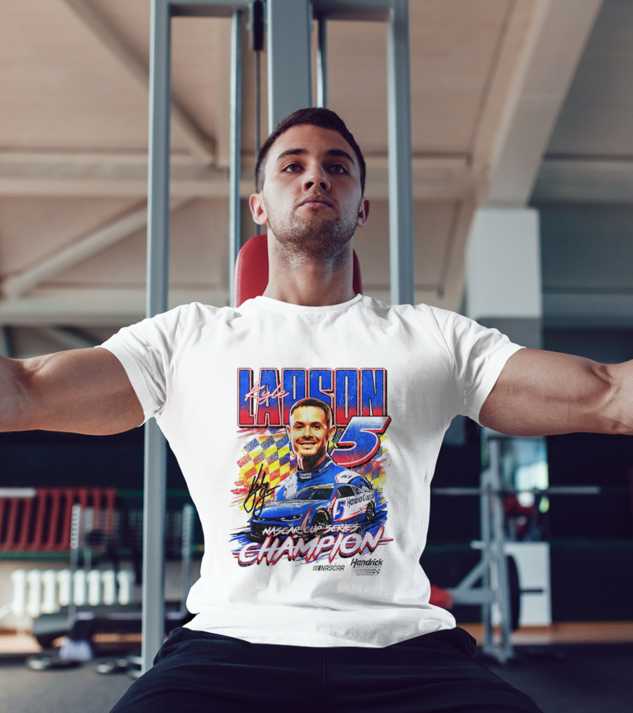 Kyle Larson NASCAR Cup Series Champion Number 5 Hendrick Motorsports Signature T-Shirt
