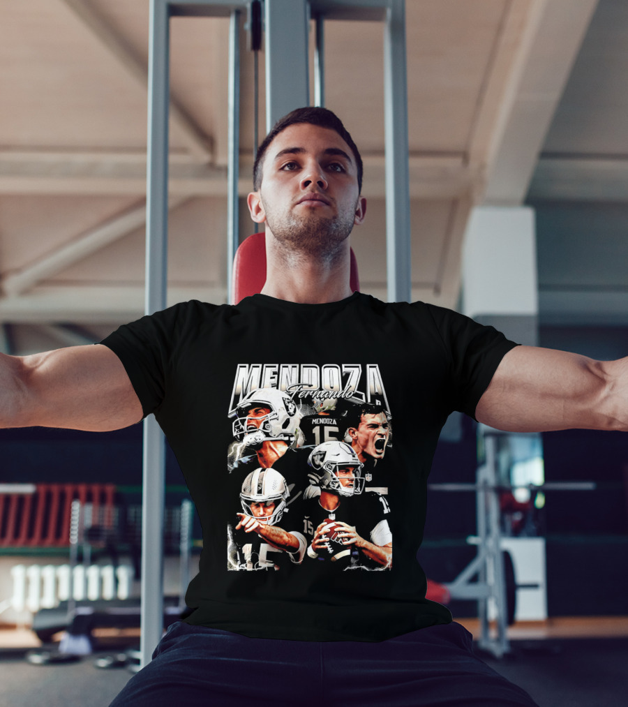 Fernando Mendoza Raiders 15 Retro 90s Bootleg T-Shirt