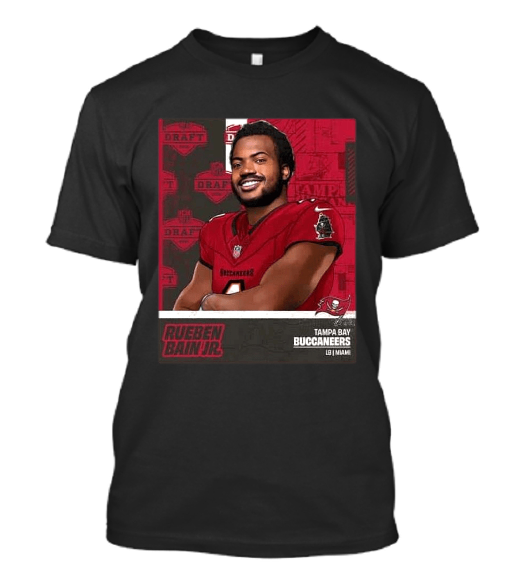 Tampa Bay Buccaneers Rueben Bain Jr Draft Round 1 Pick 15 LB Miami 2026 T-Shirt