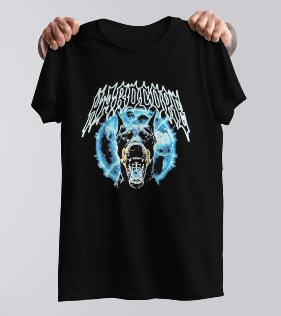 TELETECH 2026 Hound Heavy Cotton Fierce Dog With Electric Aura T-Shirt