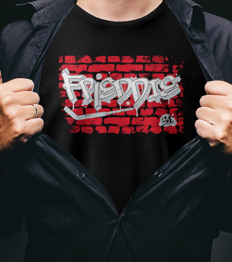 Frederik Andersen Freddie 31 Carolina Hurricanes Brick Wall Graffiti T-Shirt