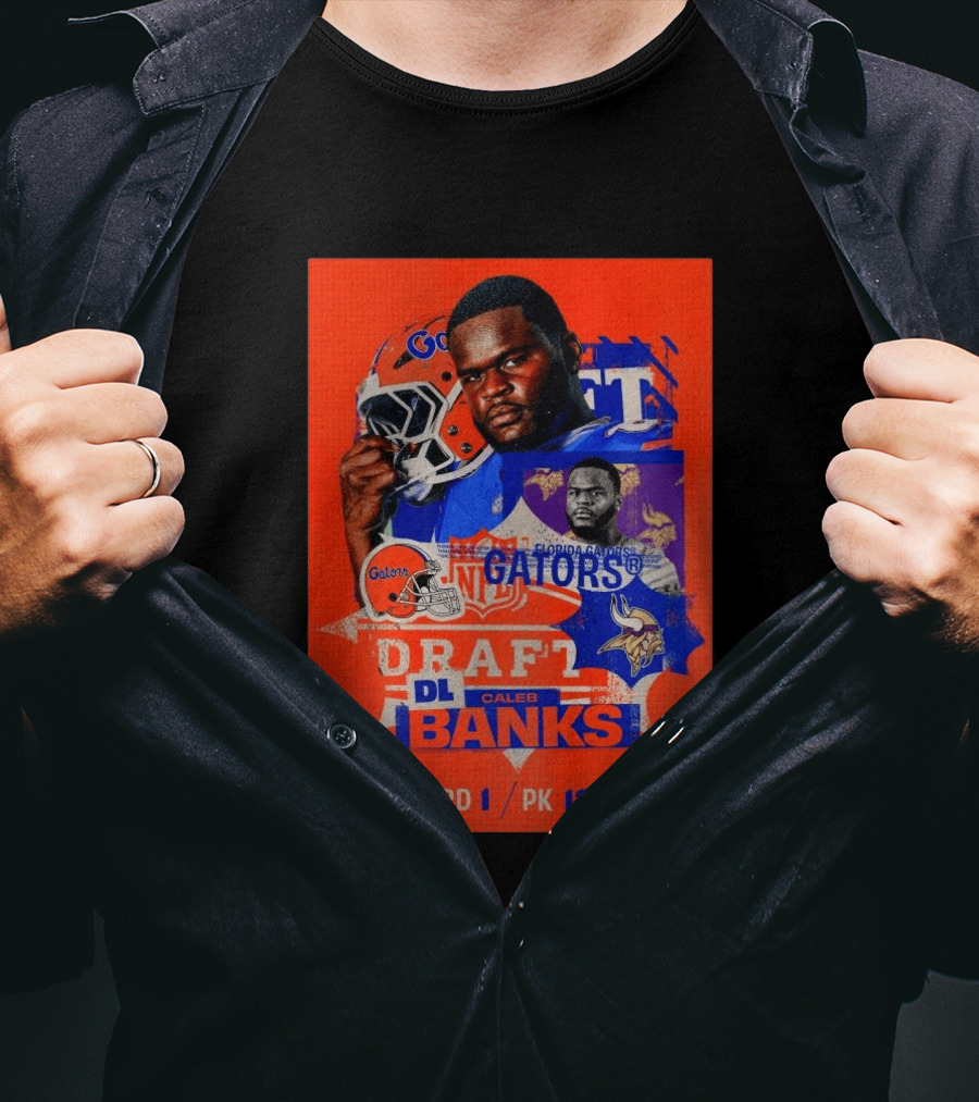 Florida Gators Football Caleb Banks NFL Draft DL Round 1 Pick 18 T-Shirt