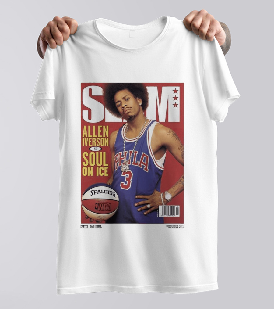 Allen Iverson Slam Cover Philadelphia 76ers Soul On Ice T-Shirt
