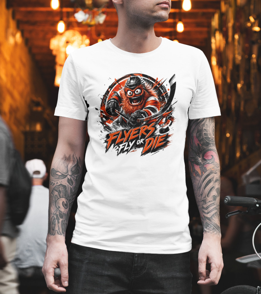 Flyers Hockey Gritty Flyers Fly Or Die NHL 2026 T-Shirt