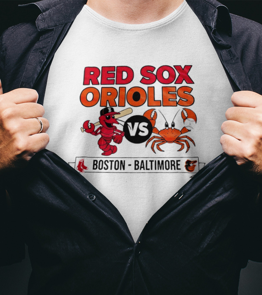 Red Sox Orioles Shrimp Vs Crab Boston Baltimore T-Shirt