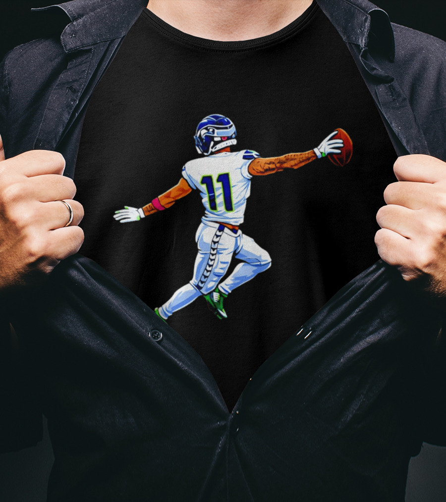 Jaxon Smith Njigba Seahawks Touchdown Celebration Number 11 Football Play T-Shirt