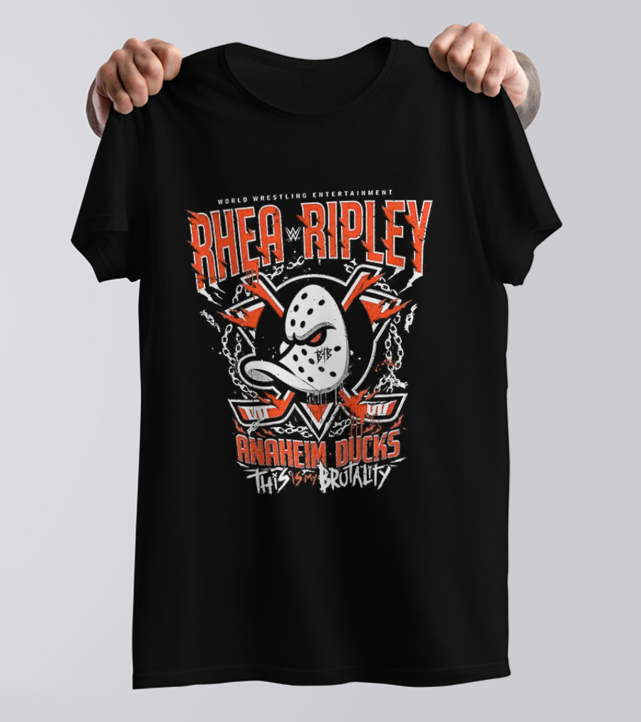Rhea Ripley Anaheim Ducks This Is My Brutality Collaboration T-Shirt