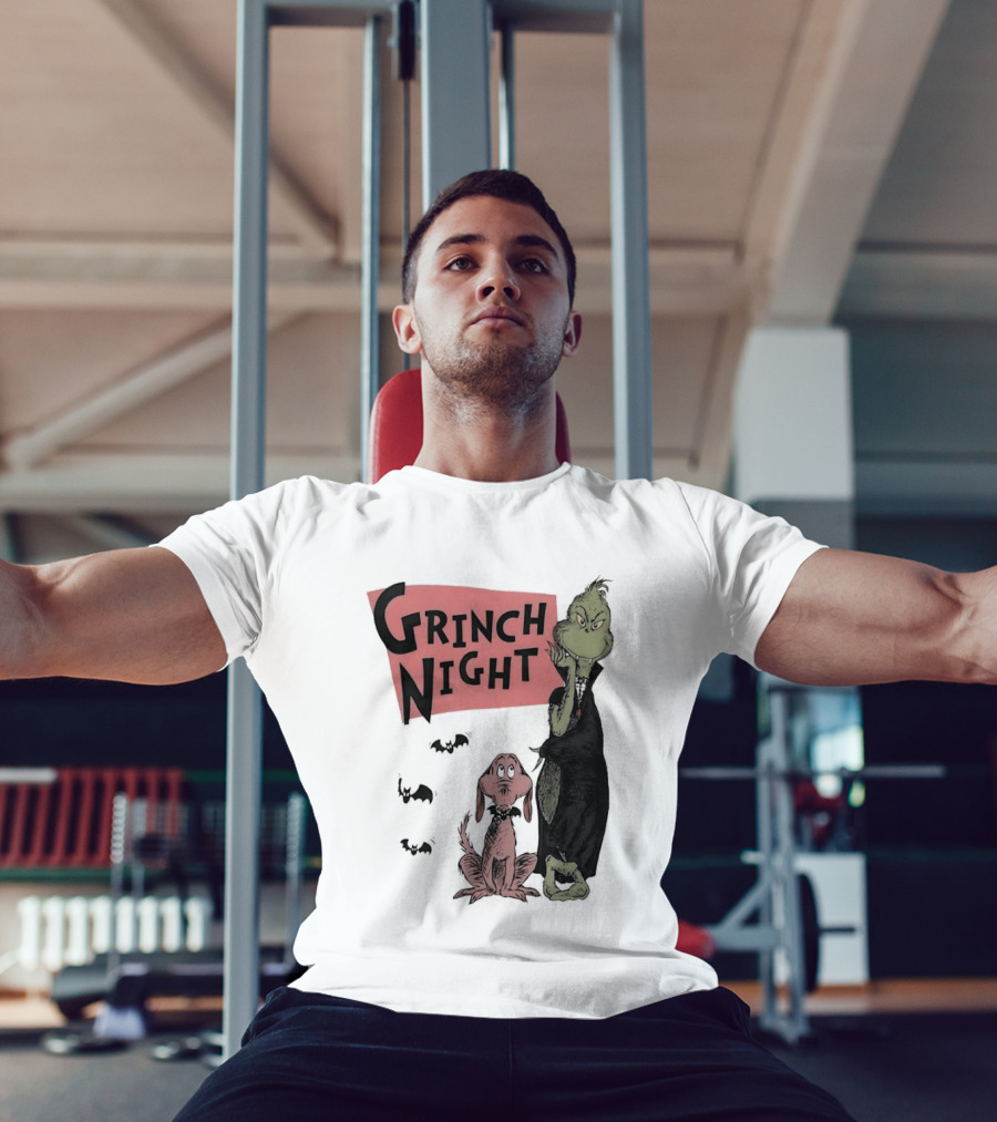 Grinch And Max Halloween Night Spooky Scene T-Shirt