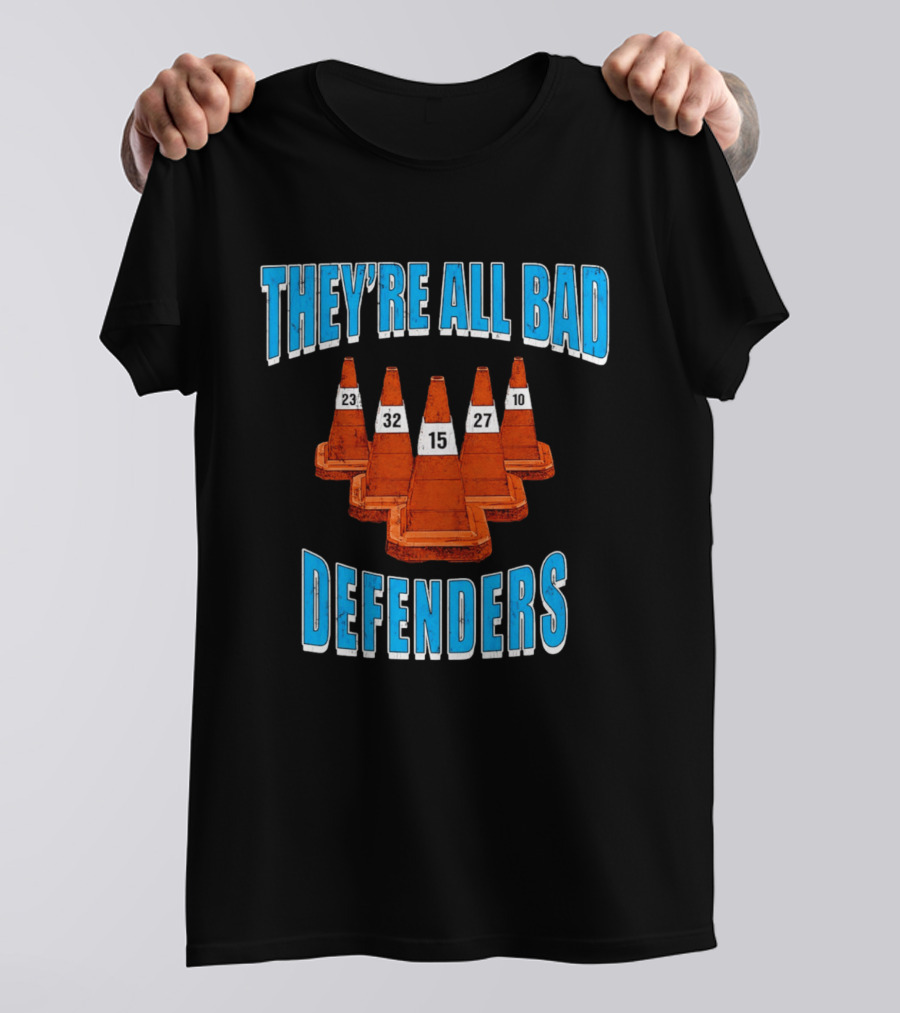 They're All Bad Defenders Minnesota Timberwolves Traffic Cones Numbers 23 32 15 27 10 T-Shirt