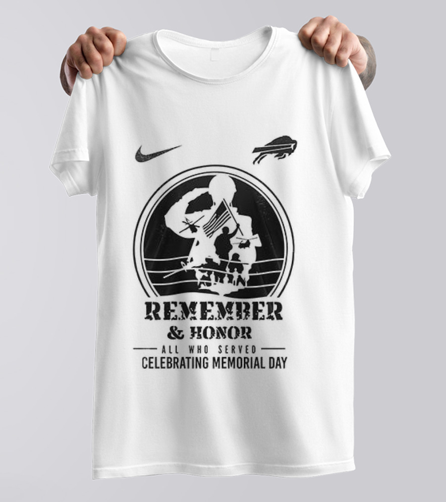 Nike Buffalo Bills Remember And Honor Memorial Day 2023 T-Shirt