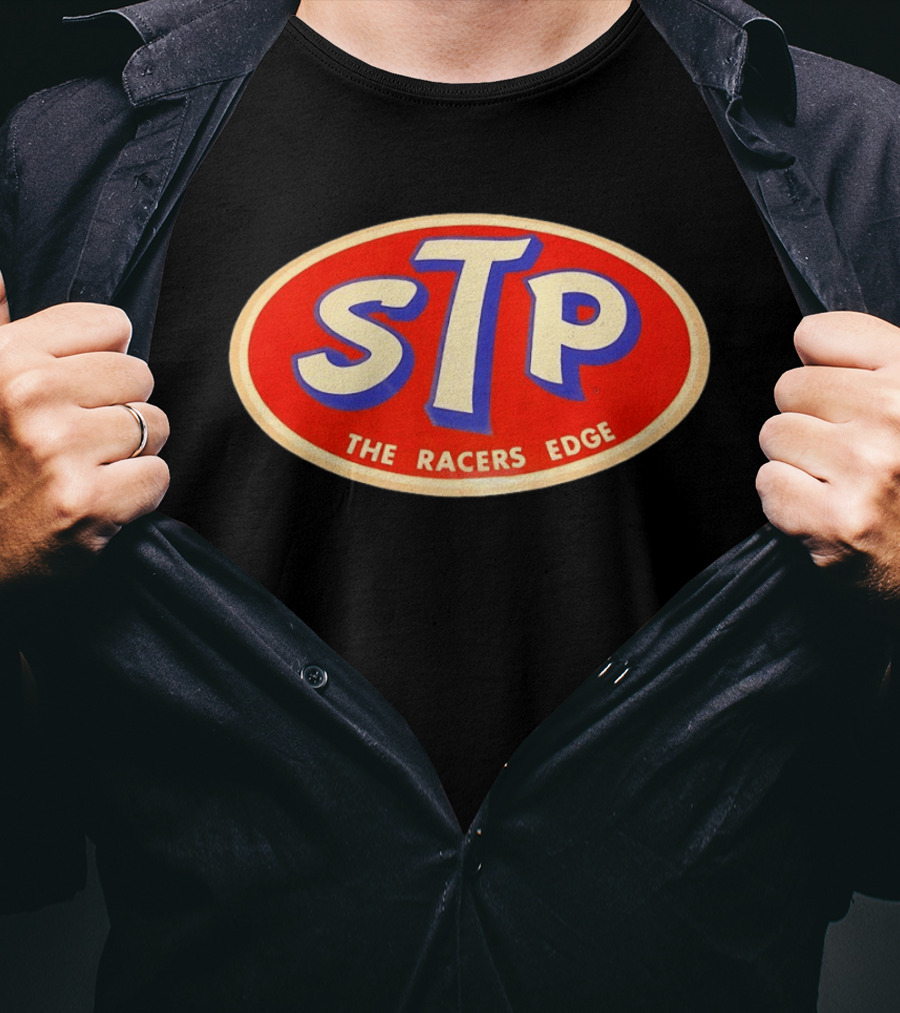 STP The Racers Edge Vintage Motorsport Oval T-Shirt