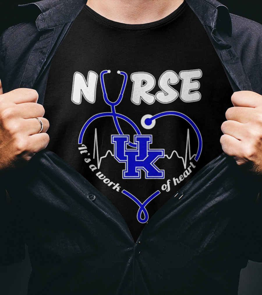 Nurse Kentucky Wildcats It's A Work Of Heart 2026 T-Shirt