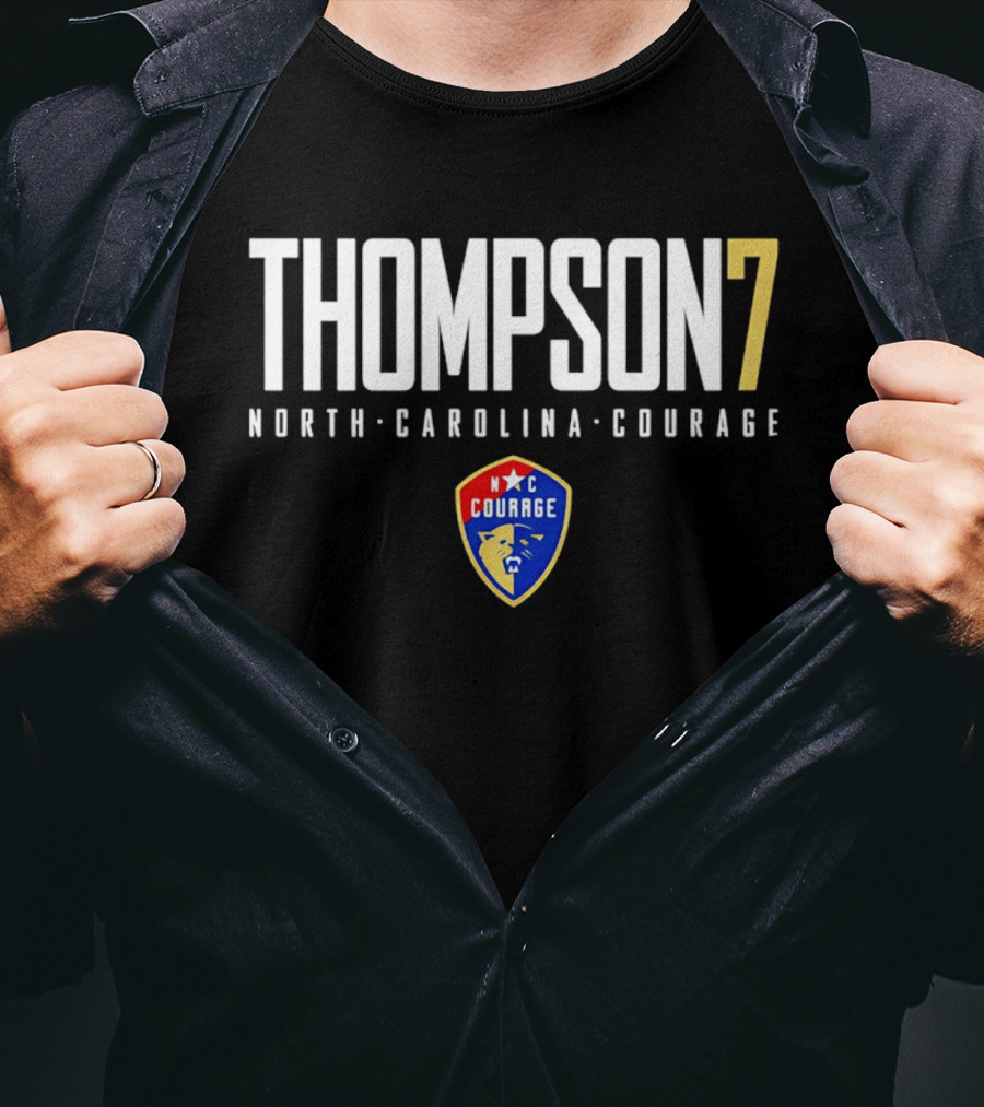 THOMPSON 7 North Carolina Courage NWSL Player Fan Gear T-Shirt