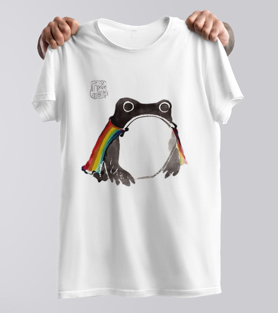 Pride Frog Rainbow Cloak Cheerful Vibe T-Shirt